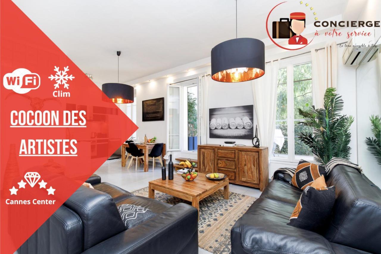Le Cocon Des Artistes - Coeur De Cannes - Spacieux - Terrasse - Clim Zewnętrze zdjęcie